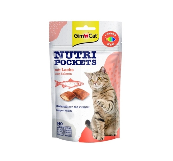 GIMCAT Nutri pockets Salmon - cat treats - 60g