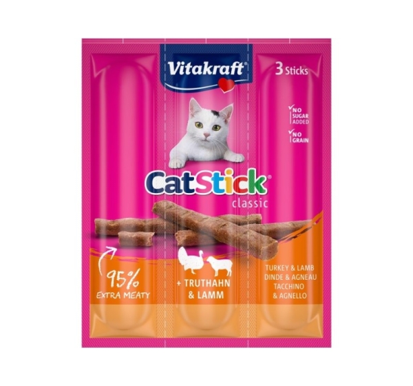 VITAKRAFT Cat Stick Turkey and lamb - cat treats - 18 g