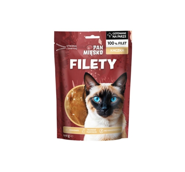 PAN MIĘSKO Duck fillets - cat treats - 100g