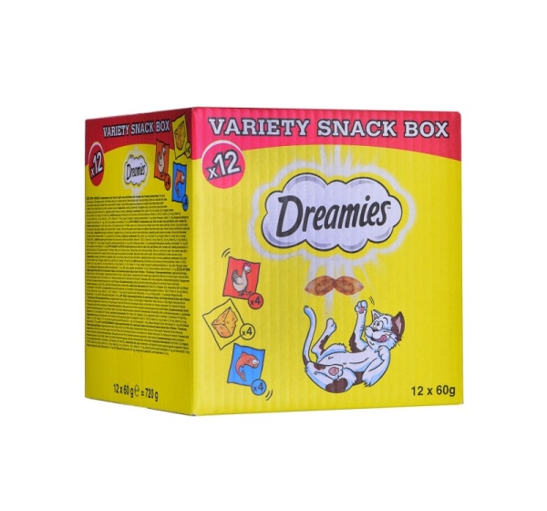 DREAMIES Variety Snack Box - cat treats - 12x60 g