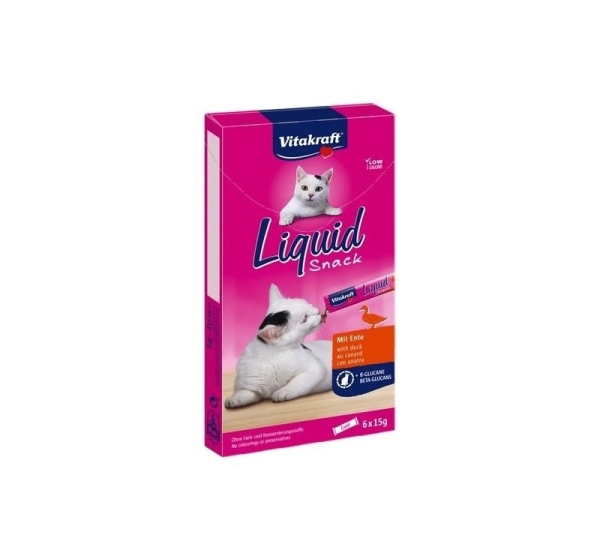 VITAKRAFT Liquid Snack Duck - cat treats - 6 x 15g