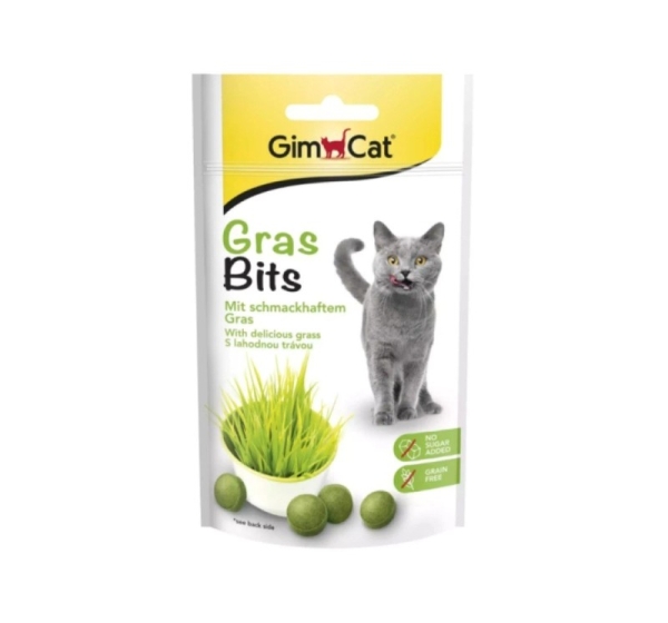 GIMCAT GrasBits Crunchy Grass Bites – cat treat – 425g
