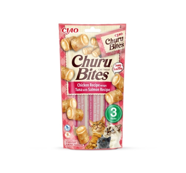 INABA Churu Bites Chicken with tuna and salmon - cat treats - 3x10 g