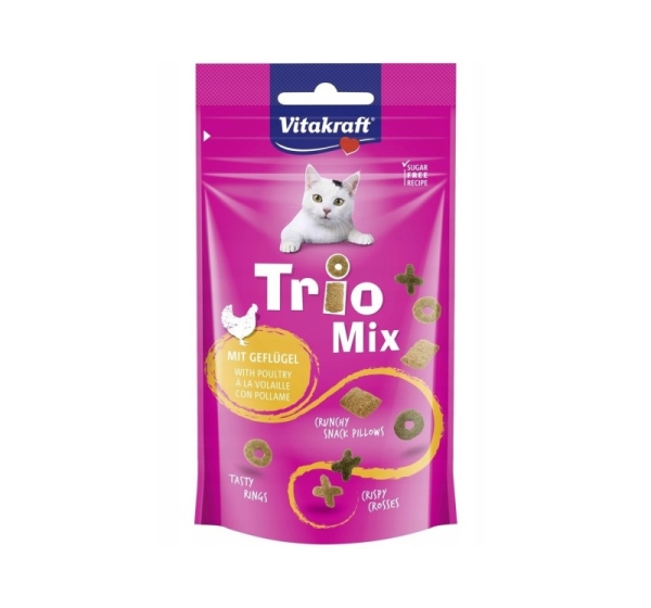 VITAKRAFT Trio Mix Poultry - cat treats - 60g