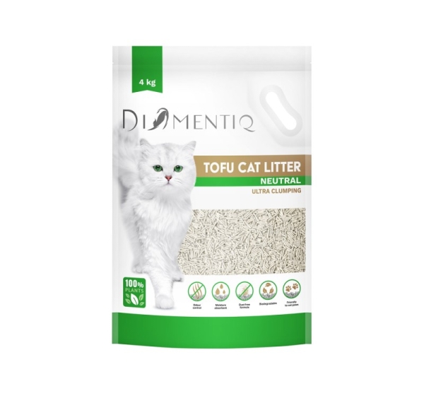 DIAMENTIQ Tofu Neutral Ultra clumping - plant-based litter - 4kg
