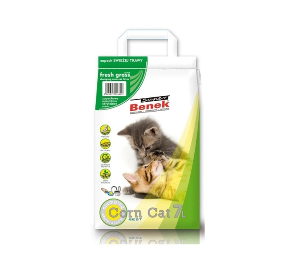 Certech Super Benek Corn Cat Fresh Grass - Corn Cat Litter Clumping 7 l
