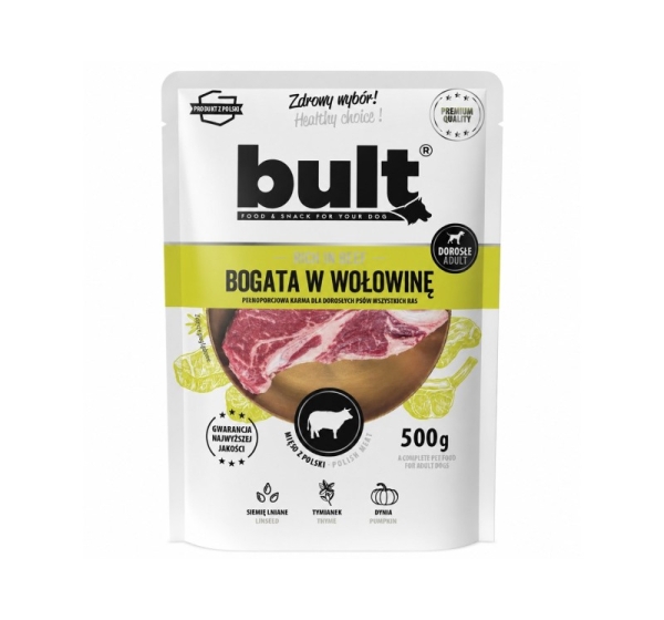 BULT Rich in Beef – wet dog food – 500g