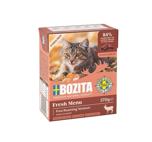 BOZITA Fresh Menu Sterilised Venison - wet cat food - 370g