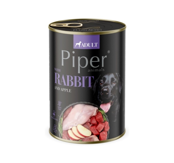 DOLINA NOTECI Piper Animals Rabbit and apple - wet dog food - 800g