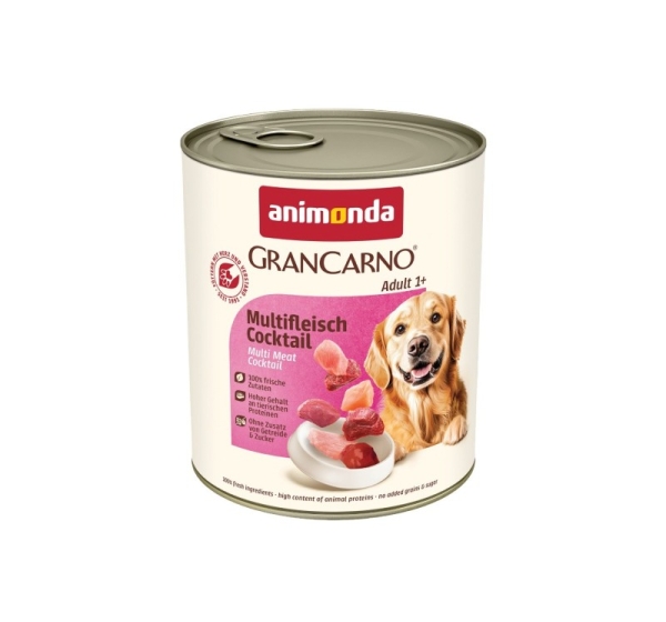 animonda GranCarno multi meat cocktail Beef, Chicken, Game, Heart, Turkey Adult 800 g