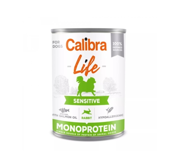 CALIBRA LIFE Sensitive rabbit - wet dog food - 0.4kg