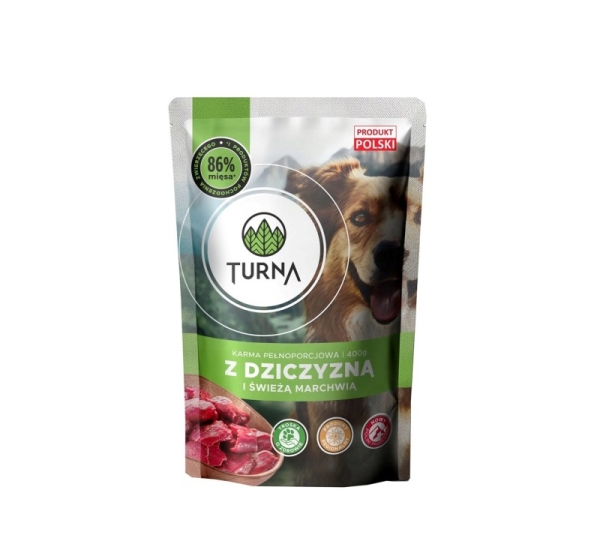 TURNA with game meat – wet dog food – 400g