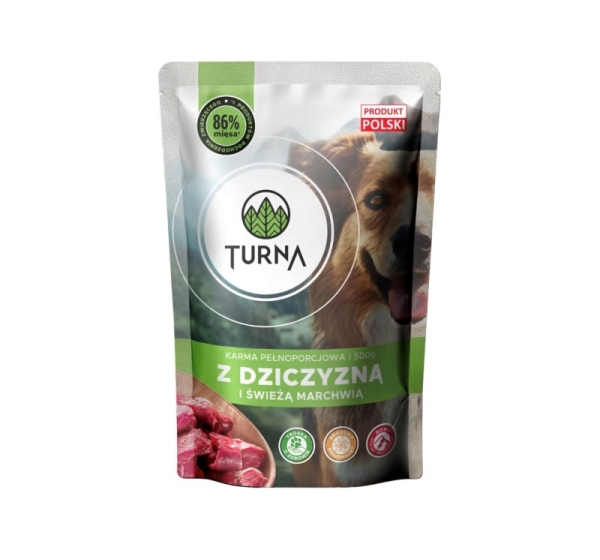 TURNA with game meat – wet dog food – 500g
