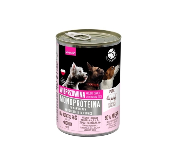 PET REPUBLIC Monoprotein Pork - wet dog food - 400g