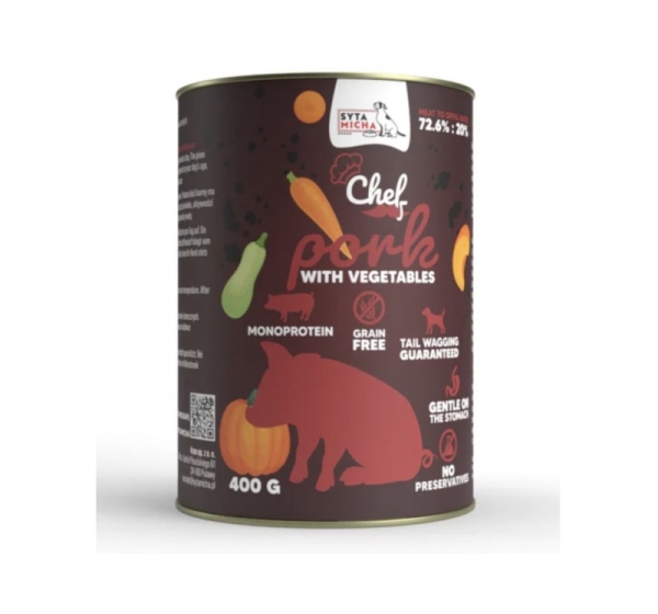SYTA MICHA Chef Pork with vegetables - wet dog food - 400g