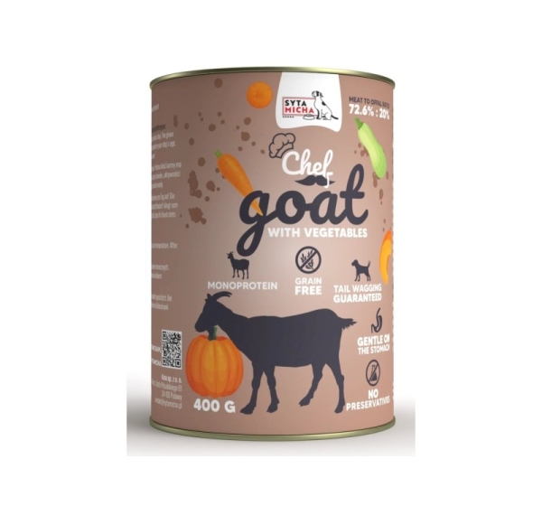 SYTA MICHA Chef Goat with vegetables - wet dog food - 400g
