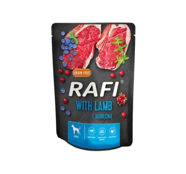 Dolina Noteci Rafi with lamb, blueberries, cranberries - Wet dog food 300 g