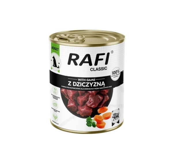 RAFI Classic with game - wet dog food - 800g