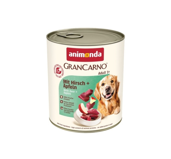 ANIMONDA GranCarno Adult Deer and apple - wet dog food - 800g