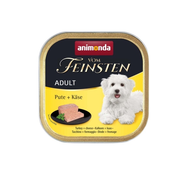 ANIMONDA Vom Feinsten Adult Turkey with cheese - wet dog food - 150g