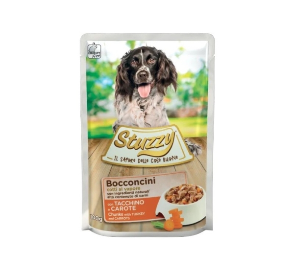 STUZZY Chunks with turkey and carrots - wet dog food - 100 g