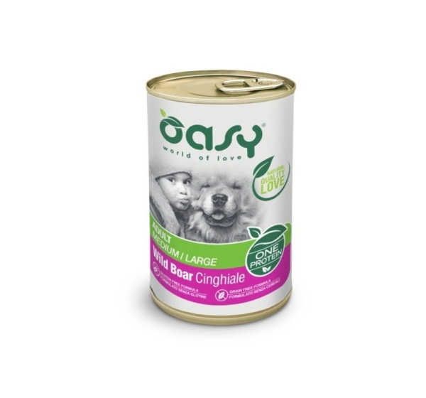 OASY One Protein Adult Medium/Large Wild Boar - wet dog food - 400g