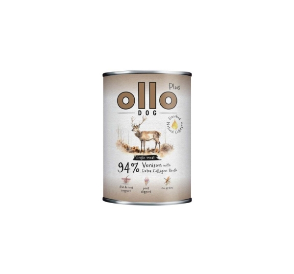 OLLO Plus Collagen Deer - wet dog food - 400g