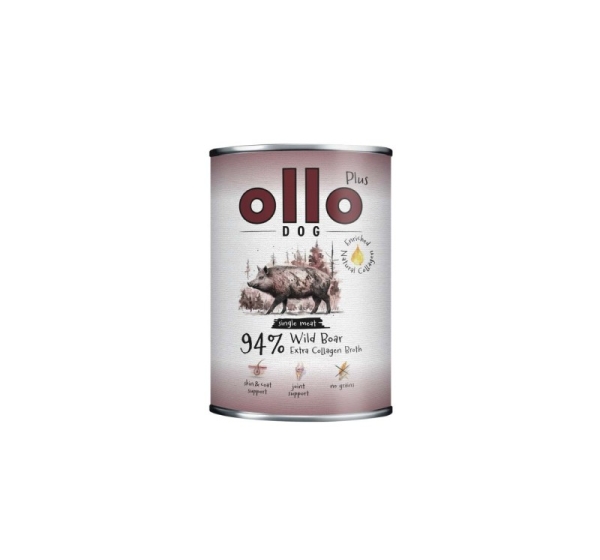 OLLO Plus Collagen Wild boar - wet dog food - 400g