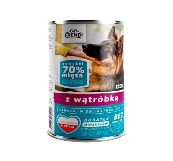 FRENDI with Liver chunks in delicate sauce - wet dog food - 1250g