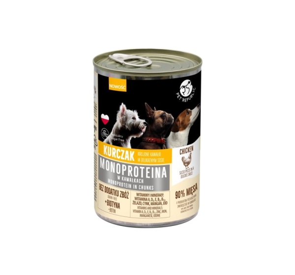 PET REPUBLIC Monoprotein Chicken - wet dog food - 400g