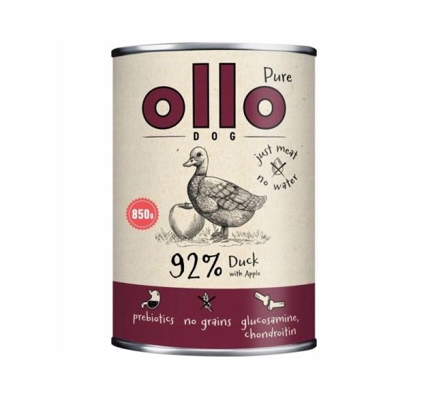 OLLO Pure Duck with apple - wet dog food - 850g