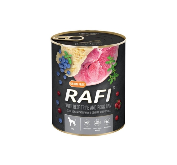 DOLINA NOTECI Rafi Beef tripe with ham- wet dog food - 800g