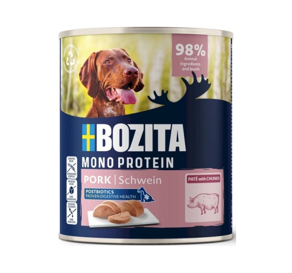 BOZITA Monoprotein Pate Pork - wet dog food - 800g
