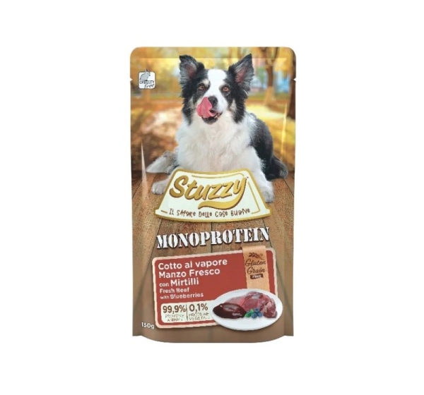STUZZY Monoprotein Beef with blueberries - wet dog food - 150 g