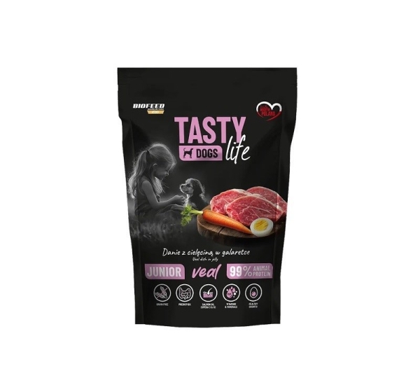 BIOFEED Tasty Dogs Life Junior Veal - wet dog food - 500g