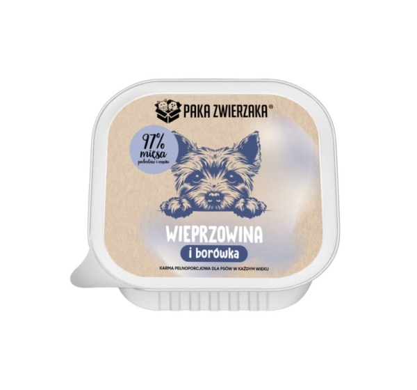 PAKA ZWIERZAKA Pork with blueberries Mono - wet dog food - 150g