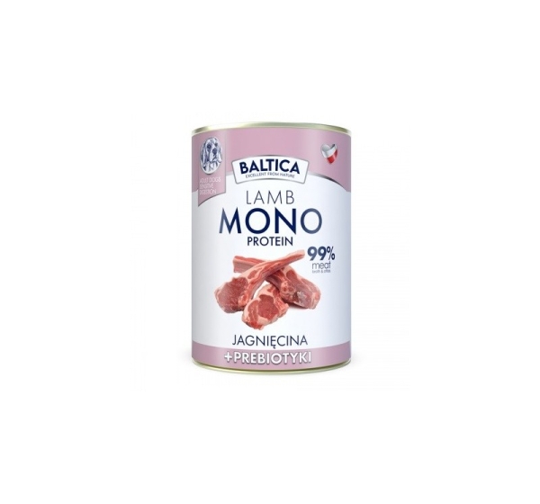 BALTICA Nutraceutic Monoprotein Lamb with prebiotics - wet dog food - 400g