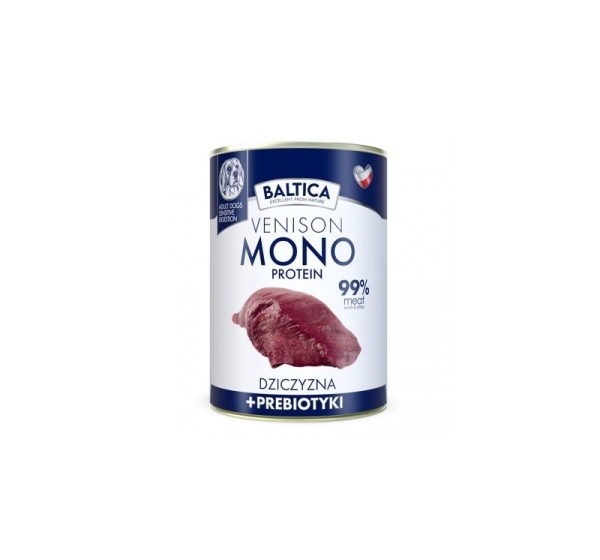 BALTICA Nutraceutic Monoprotein Venison with prebiotics - wet dog food - 400g