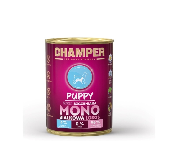 CHAMPER Puppy Monoprotein Salmon - wet dog food - 400g