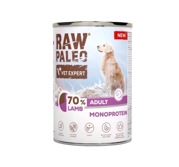 VETEXPERT Raw Paleo Mono Lamb - wet dog food - 400g