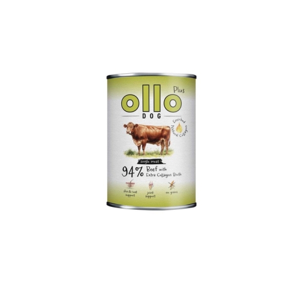 OLLO Plus Collagen Beef - wet dog food - 400g
