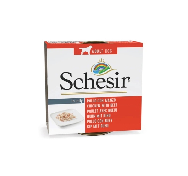SCHESIR in jelly Chicken with beef - wet dog food - 150 g