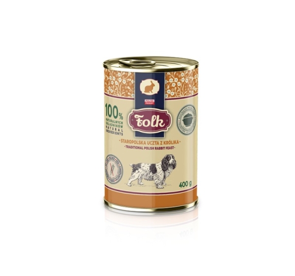 FOLK Traditional polish rabbit feast - wet dog food - 400g