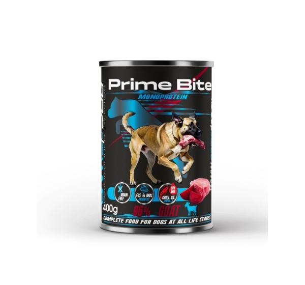 PRIME BITE Monoprotein Goat with beetroot - wet dog food - 400g