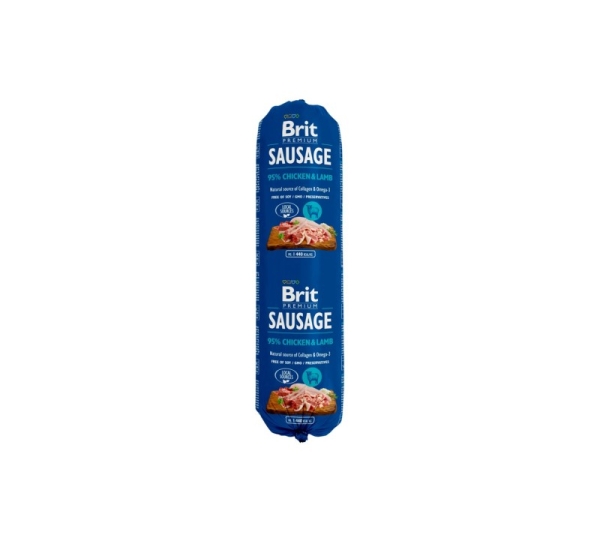 BRIT Premium Sausage Chicken and lamb - wet dog food - 800g
