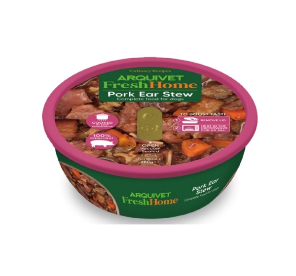 ARQUIVET Fresh Home Pork ear stew - wet dog food - 280g