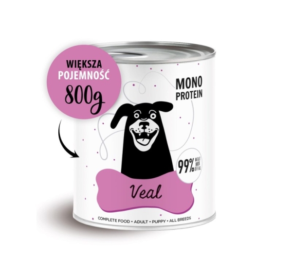 PAKA ZWIERZAKA Pepe Veal - wet dog food - 800g