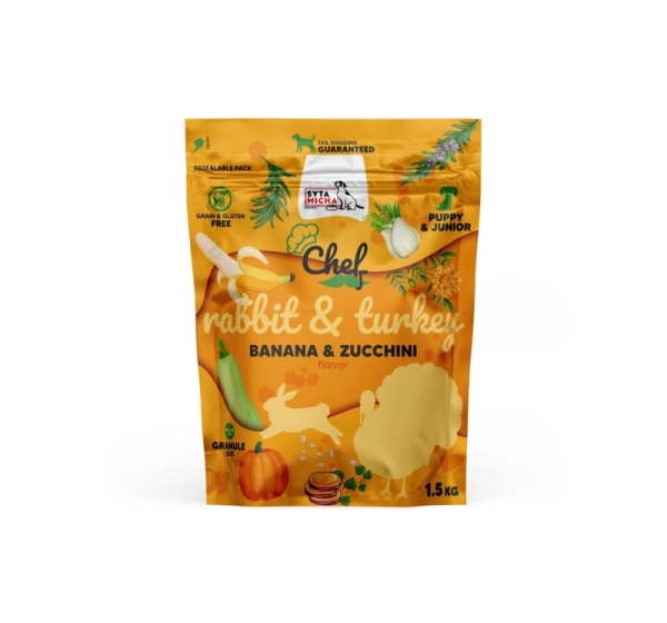 SYTA MICHA Chef rabbit with turkey junior - dry dog food - 1.5kg