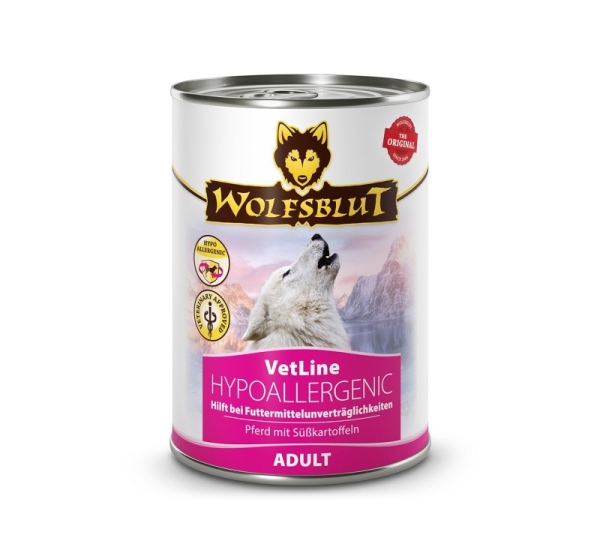 WOLFSBLUT VetLine Hypoallergenic Horse - wet dog food - 395g