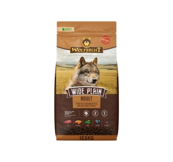 WOLFSBLUT Wide Plain Horse - dry dog food - 12,5kg